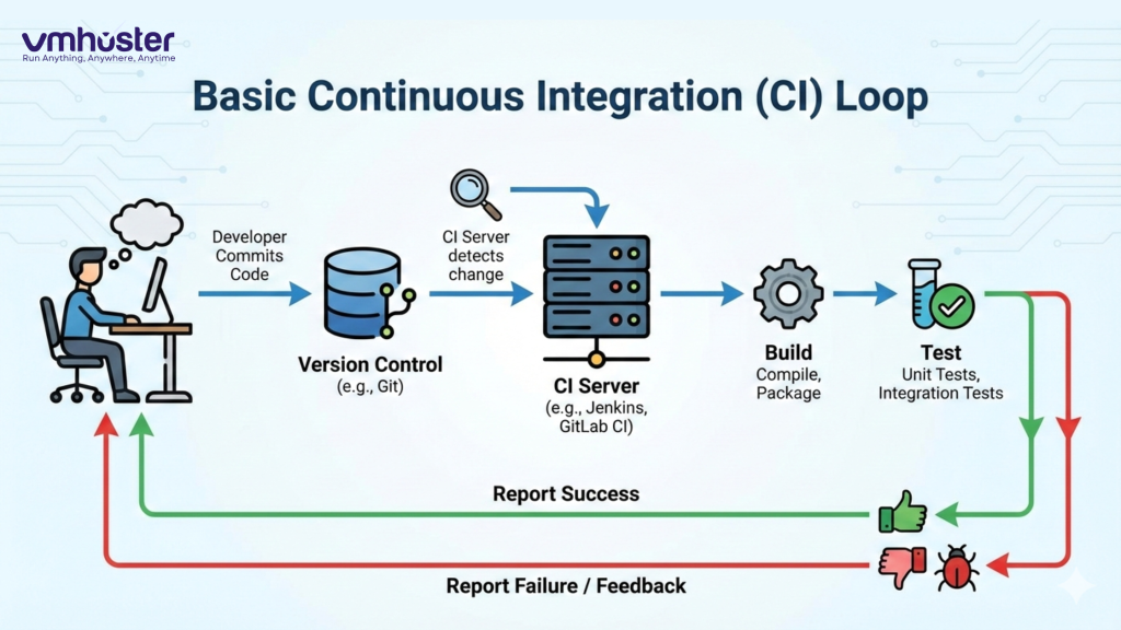 basic continuous integration (CI) loop