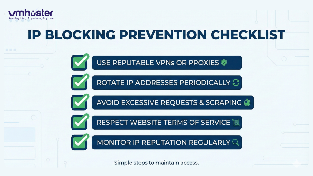 checklist graphic showing prevention tips